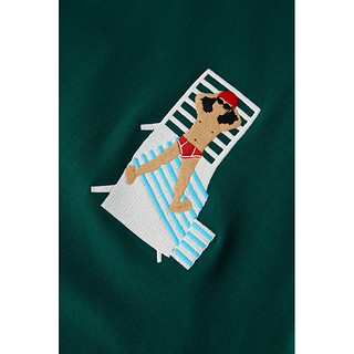 STAFFONLY 2021春季男绿色躺椅刺绣POLO衬衫NET-A-PORTER（4、绿色）
