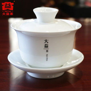 大益益工坊 白陶瓷盖碗  半手工 大益盖碗150ml 茶具（白盖碗 150ML）