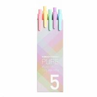 KACO 文采 PURE 书源 按动中性笔 马拉龙色 0.5mm 5支装