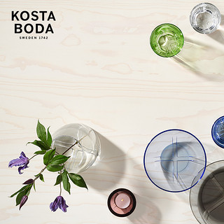 KOSTA BODA 进口水晶玻璃 BRUK北欧简约家用浪漫创意装饰烛台摆件（烛台-浅粉-1只装-120ml）