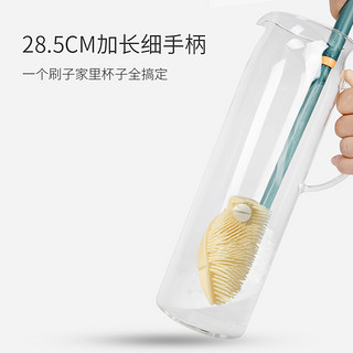 taoqibaby 淘气宝贝 奶瓶刷清洗套装360度旋转刷子婴儿用硅胶奶嘴刷清洁工具（两件套-维尔红）