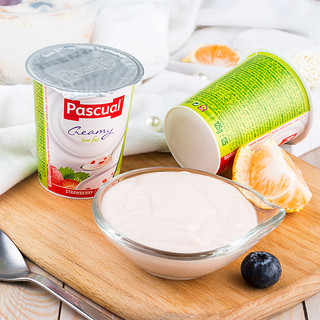 西班牙进口Pascual帕斯卡酸奶 原味果粒常温全脂乳酸早餐125g*4杯（黄桃和西番莲果味 4*125g）