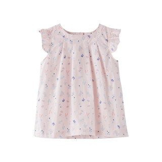 日本千趣会春夏儿童上衣碎花波点日系飞袖纯棉女童宝宝衬衫f 粉色 小碎花 90cm 报价价格评测怎么样 什么值得买