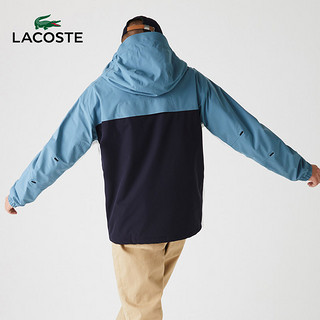 LACOSTE法国鳄鱼男装秋冬新款时尚拼色防水棉服外套男|BH1954（46/XS、FW0/白色/绿色/藏青）