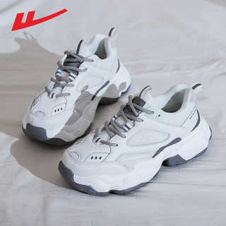 回力运动鞋女ins百搭鞋子2021夏季透气新款休闲潮网红超火老爹鞋（37、ZA0440白/黑）