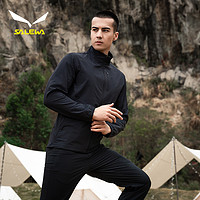salewa沙乐华防风外套男士2021春季新款防水立领休闲开衫运动服（XL、黑花灰）