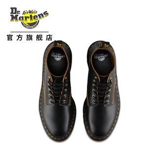 Dr.MartensDrmartens马汀博士官方旗舰店黑色光面皮6孔马丁靴复古短靴靴子（42、黑色）