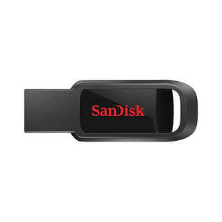 SanDisk 闪迪 酷皓系列 SDCZ61-016G-Z35 USB 2.0 U盘 黑色 16GB USB+挂绳+Type-C转接头