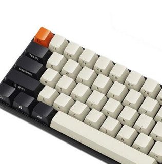 AJAZZ 黑爵 I610T 61键 双模无线机械键盘 侧刻 黑橙 AJAZZD红轴 单光