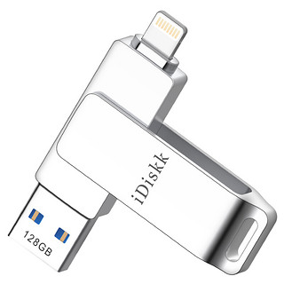 iDiskk U006 尊享版 USB 3.0 U盘 珍珠银 128G USB/苹果lightning接口