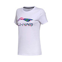 LI-NING 李宁 女子运动T恤 AHSR706-1 标准白 L