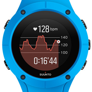 SUUNTO 颂拓 Spartan颂拓斯巴达 Trainer WHR 智能手表 46mm 蓝色表壳 蓝色硅胶表带（GPS、心率监测）