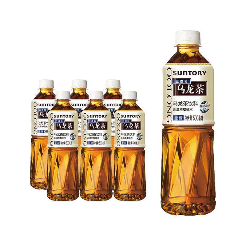 suntory 三得利 无糖 乌龙茶饮料 500ml*6瓶