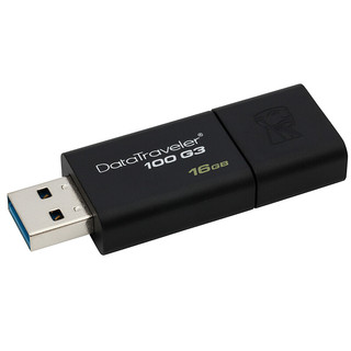 Kingston 金士顿 DataTraveler系列 DT100G3 USB 3.0 U盘 黑色 64GB USB+苹果lighting接口转换头