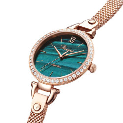 rossini罗西尼手表女国表chic系列孔雀绿盘ins风女士手表清新百搭女表