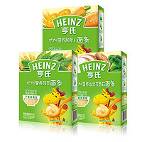 Heinz 亨氏 婴儿辅食胡萝卜菠菜蔬菜宝宝易吞咽优加营养面条组合装 252g*4袋