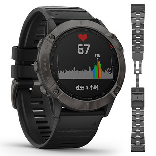 GARMIN 佳明 Fenix6X Pro 运动手表+钛合金表带 黑色 51mm 蓝宝石版