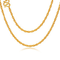 CHJ JEWELLERY 潮宏基 XXG30000950 吉祥平安足金项链 42cm 5.1g