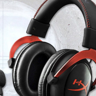 HYPERX cloud 2 耳罩式头戴式有线耳机 黑红色 3.5mm/USB口