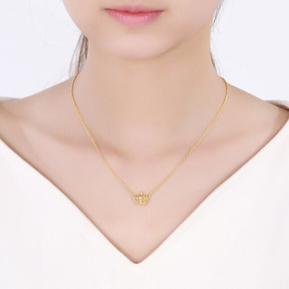 chj jewellery 潮宏基 xqg30000683 加冕之冠足金项链 45cm 5.2g