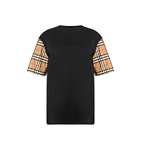 BURBERRY 博柏利 Vintage系列 女士圆领短袖T恤 8014895 黑色 L