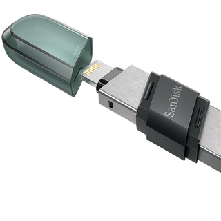  闪迪 Sandisk  欢欣i享系列 SDIX90N-032G-ZN6NN USB 3.0 U盘 黑色 32GB USB-A/Lightning双口