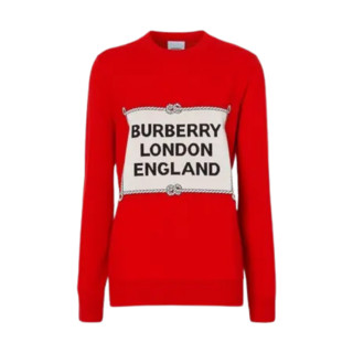 BURBERRY 博柏利 女士羊毛针织衫 80252941 亮红色 M