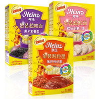 Heinz 亨氏 金装粒粒面 鳕鱼胡萝卜味+猪肝枸杞味+黑米紫薯味 320g*3盒