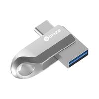 Biaze 毕亚兹 UP-08 USB 3.0 U盘 银色 128GB USB/Type-C双口