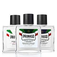 PRORASO 博拉索 男士须后乳套装 (凉感薄荷系列桉树薄荷须后乳100ml+绿茶抗敏系列燕麦绿茶须后乳100ml+修复润肤系列芦荟维生素E须后乳100ml)