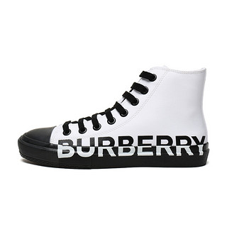 BURBERRY 博柏利 男士帆布鞋 80163021 光白色黑色 42.5