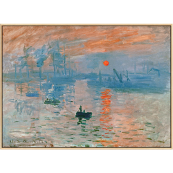 海龙红 日出印象 莫奈名画 70×50cm 客厅装饰画