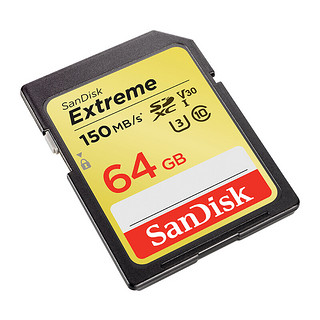 SanDisk 闪迪 单反相机存储卡 微单闪存卡 64G SD卡 170MB/s U3 C10