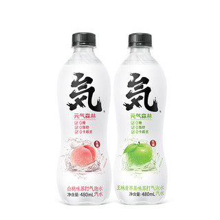 元气森林 苏打气泡水组合装 3口味 480ml*6瓶（夏黑葡萄味480ml*2瓶+白桃味480ml*2瓶+王林青苹果味480ml*2瓶）