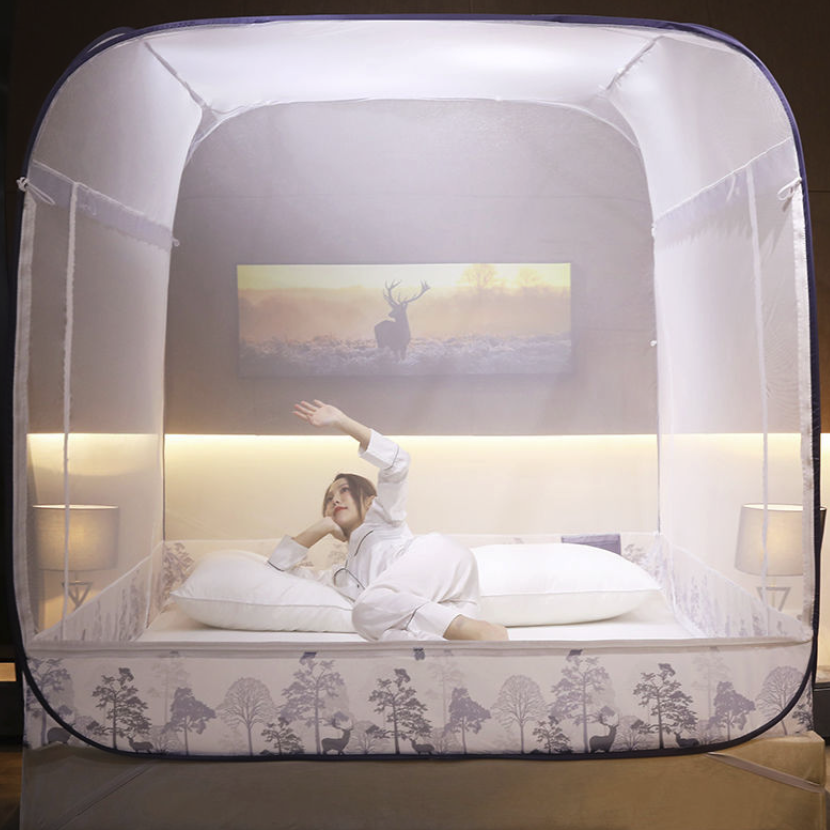 lehome 乐加 X神秘森林 蒙古包蚊帐 灰色 1.5m床