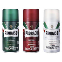 PRORASO 博拉索 男士剃须泡沫套装 (凉感薄荷系列桉树薄荷剃须泡沫300ml+滋润檀香系列檀香乳木果剃须泡沫300ml+绿茶抗敏系列燕麦绿茶剃须泡沫300ml)