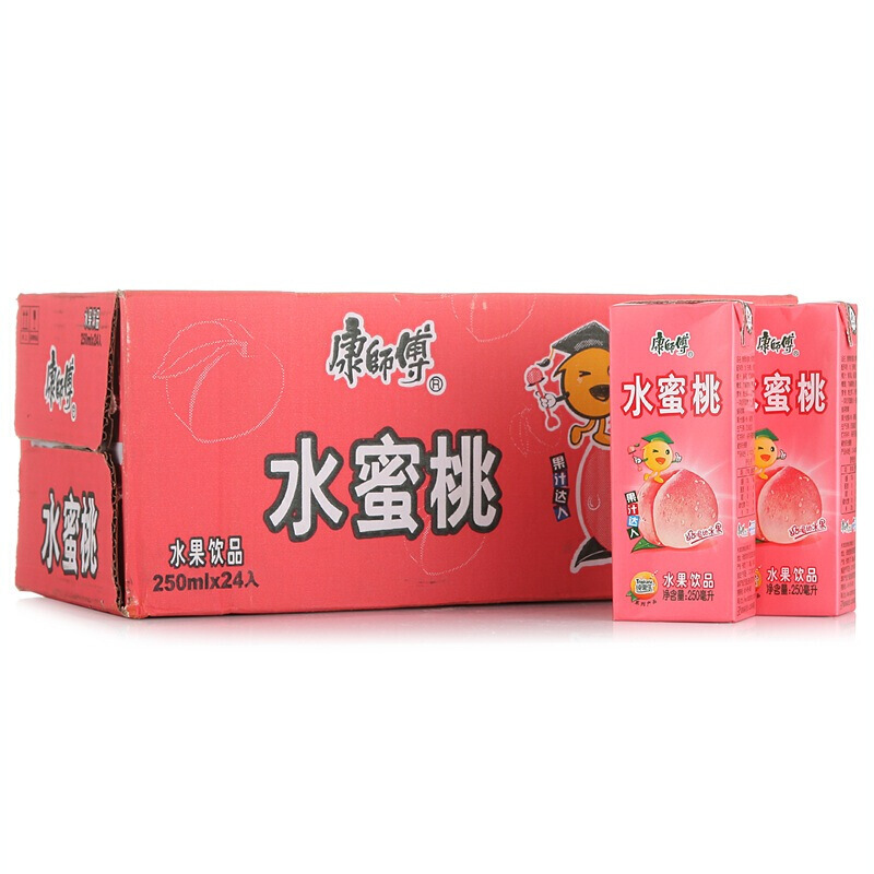 康师傅 水果饮品 水蜜桃味 250ml*24盒