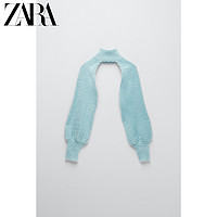 ZARA 09598014402 人造皮草效果袖套式针织衫