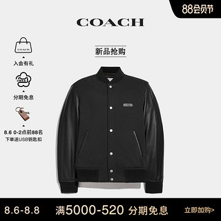 COACH 蔻驰 皮袖夹克男士