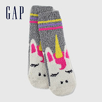 Gap 盖璞 女童可爱童趣珊瑚绒中筒袜652490 春新款洋气儿童袜女宝宝袜子