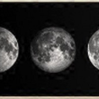 仟象映画  黑白摄影卧室装饰画 月球 135×30cm 现代简约床头画挂画工业风