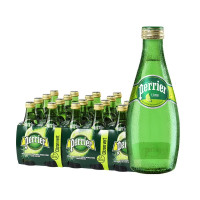 perrier 巴黎水 无糖气泡水 青柠味 330ml*24瓶
