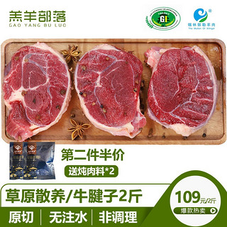 内蒙古牛肉生鲜牛腱子原切冷鲜肉原切草饲牛肉2斤