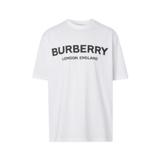 BURBERRY 博柏利 男士圆领短袖T恤 80260171 白色 L