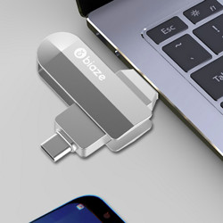 Biaze 毕亚兹 UP-06 USB 3.0 U盘 银色 256GB Type-C/USB双口