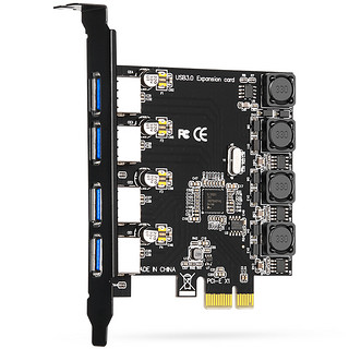 moge 魔羯 MC2016 PCI-E转四口USB 3.0 扩展卡