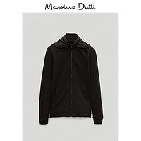 Massimo Dutti 00717278800 男士可拆式连帽拼接外套卫衣