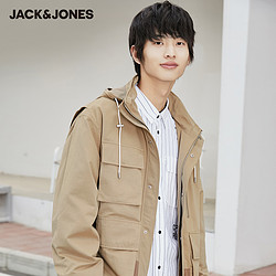 JACK&JONES 杰克琼斯 221121003 男士抽绳连帽工装外套