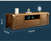 卡洛森 电视柜组合实木可伸缩影视柜现代中式电视机柜地柜客厅家具