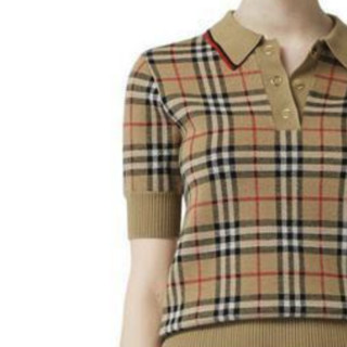 BURBERRY 博柏利 Vintage系列 女士羊毛短袖POLO衫